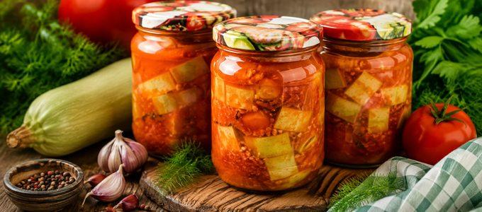Кабачки на зиму с томатной пастой